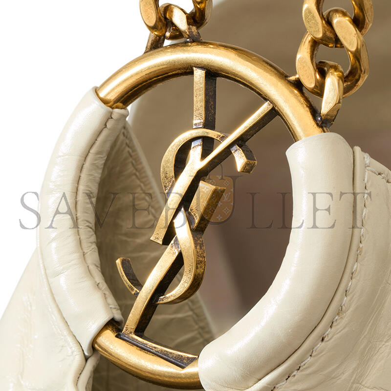 Y51 HORTENSE HOBO IN SHINY LEATHER 871220AAGOL9476 (41*35*15cm)